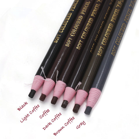 1PCS Waterproof Eyebrow Pencil Free Cutting Natural Long Lasting Paint Black Brown Coffee Microblading Permanent Eyebrow Make Up