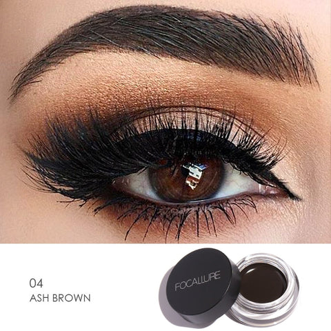 Eyes Comestic Waterproof Eye Liner Gel Makeup Long Lasting Liquid Eyeliner Cream Eyeliner Makeup Set + Black Brush