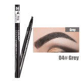 Lulaa Liquid Eyebrow Pencil Easy to Wear Microblading Pen Waterproof Henna Tint Eyebrows Tattoo Pen 4 Head Fork Eye Brow Pencil