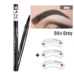 Lulaa Liquid Eyebrow Pencil Easy to Wear Microblading Pen Waterproof Henna Tint Eyebrows Tattoo Pen 4 Head Fork Eye Brow Pencil